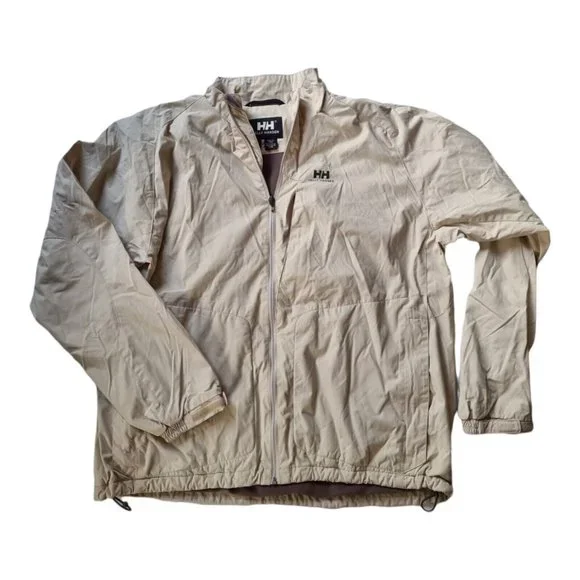 Helly Hansen Men's Size Large Beige Soft Shell Fleece Lined Full Zip Jacket - Picture 3 of 8